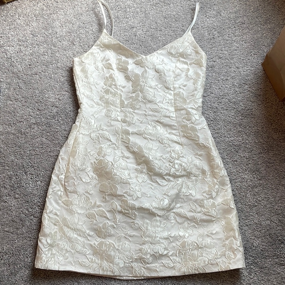 Lulu’s Floral Jacquard Mini Dress